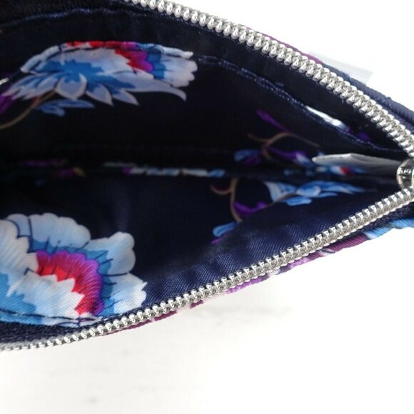 Vera Bradley MAYFAIR in BLOOM Zip ID Card Case & Lanyard Holder Water Repellant - Picture 11 of 12